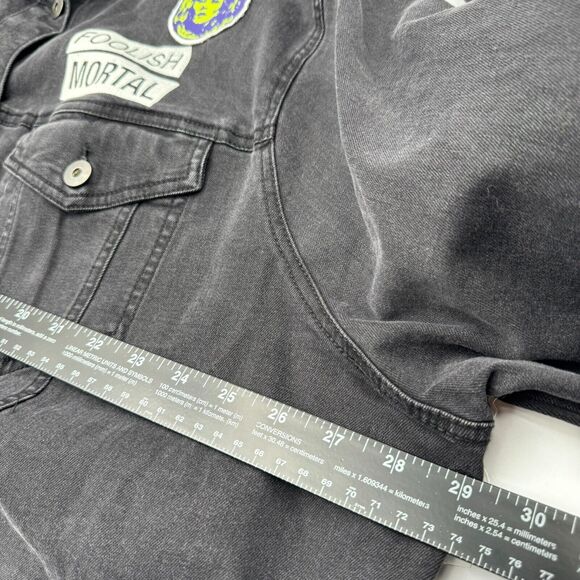 DISNEY STORE NWT Women's 3X Black Haunted Mansion Denim Jean jacket Madam Leota - Picture 9 of 16